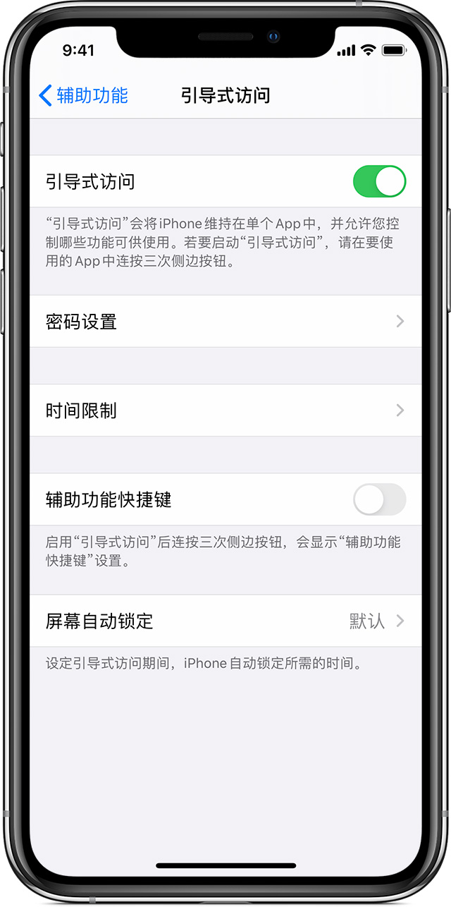 阜宁苹果手机维修分享如何在 iPhone 上退出引导式访问 